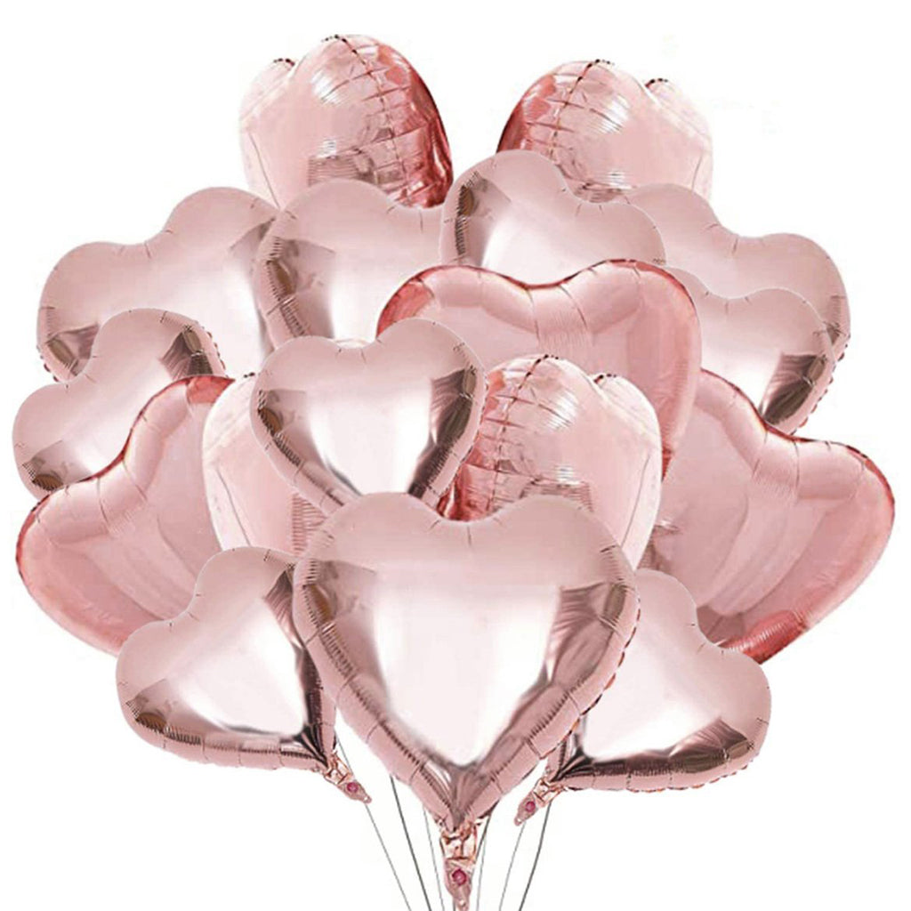 Pink heart-shaped balloons.